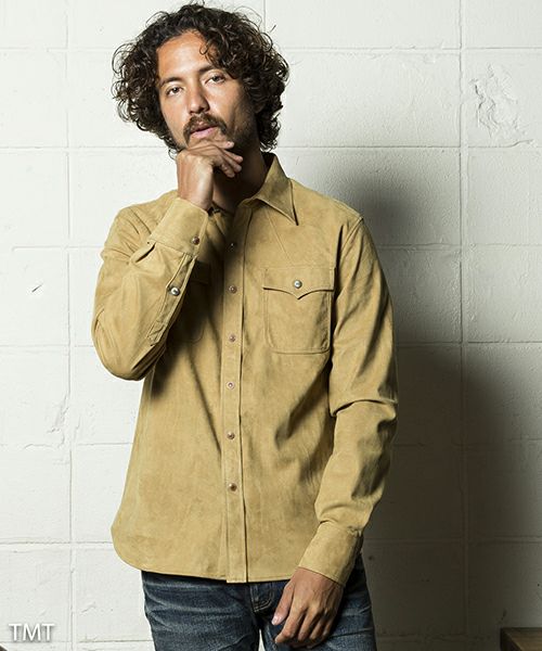 TMT(ティーエムティー)】AMARETTA SUEDE SHIRTS シャツ(TSHF1808