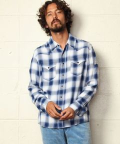 【TMT(ティーエムティー)】RAYON TWILL OMBRE CHECK