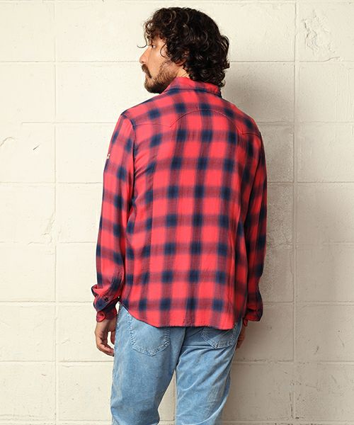 TMT(ティーエムティー)】RAYON TWILL OMBRE CHECK SHIRTS チェック