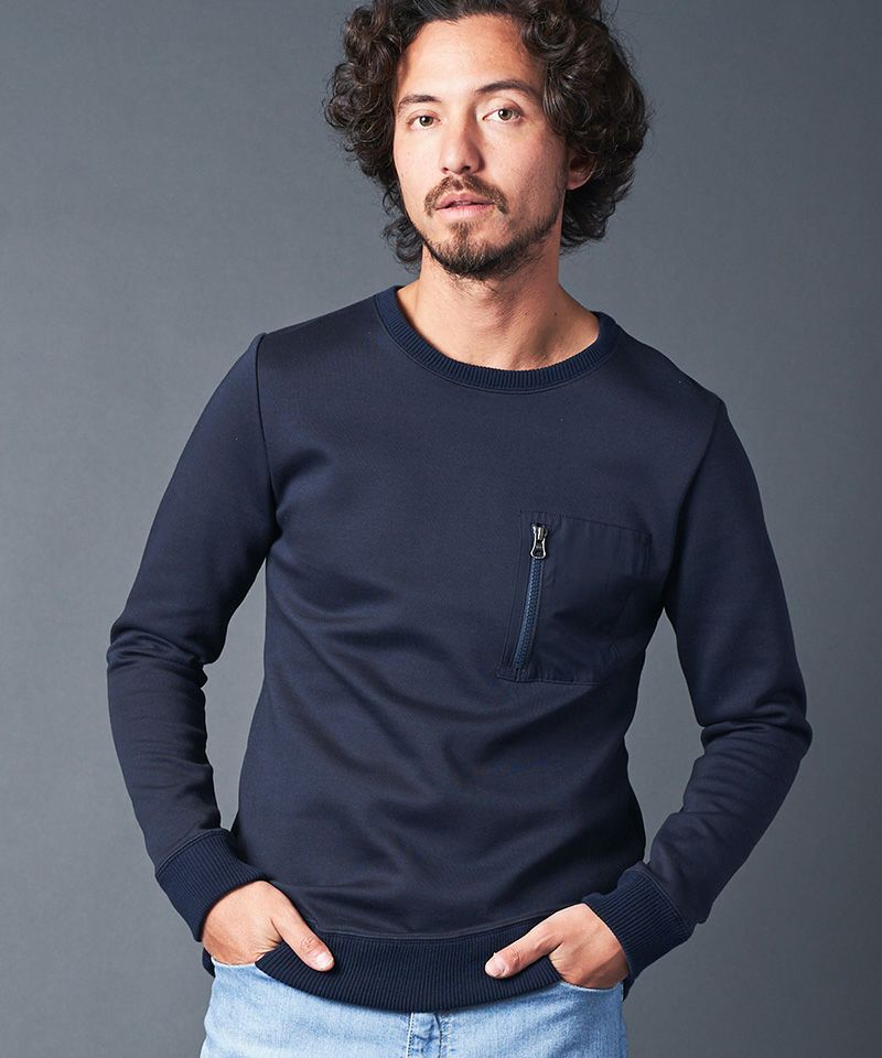 Magine(マージン)】T-C DOUBLE KNIT ZIP PKT C-N L-S ニット(2012-41