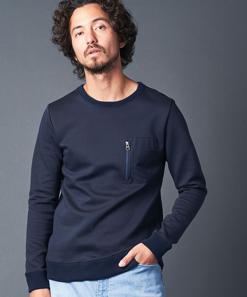 Magine(マージン)】T-C DOUBLE KNIT ZIP PKT C-N L-S ニット(2012-41