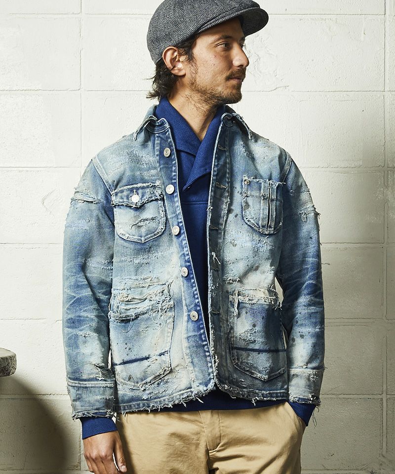 TMT(ティーエムティー)】INDIGO CANVAS COVERALL(100 years ago-processing) カバーオール(TJK-F2012)  | CAMBIO カンビオ