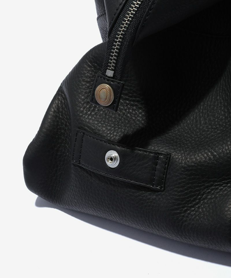 MR.OLIVE E.O.I】WATER PROOF WASHABLE LEATHER -DRAPE BOSTON BAG