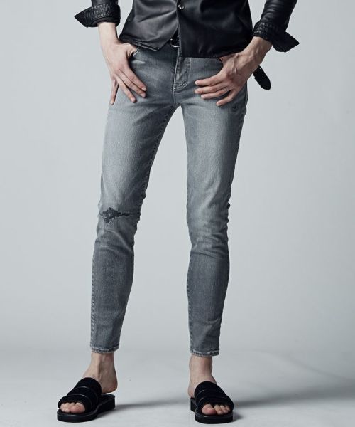 【AKM】HIGH POWER STRETCH DENIM 5 POCKET SKINNY PANTS スキニーパンツ(P260-CTU165)