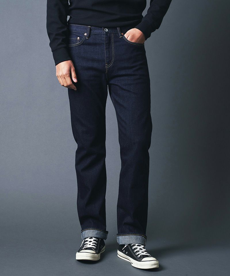 Magine(マージン)】WASHED STRETCH SELVEDGE STRAIGHT DENIM