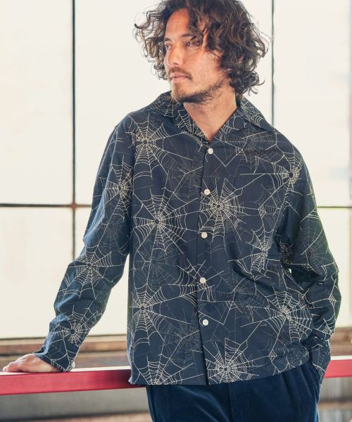 30%OFF【CAMBIO(カンビオ)】Artistic Pattern 2 way Sleeve Shirts