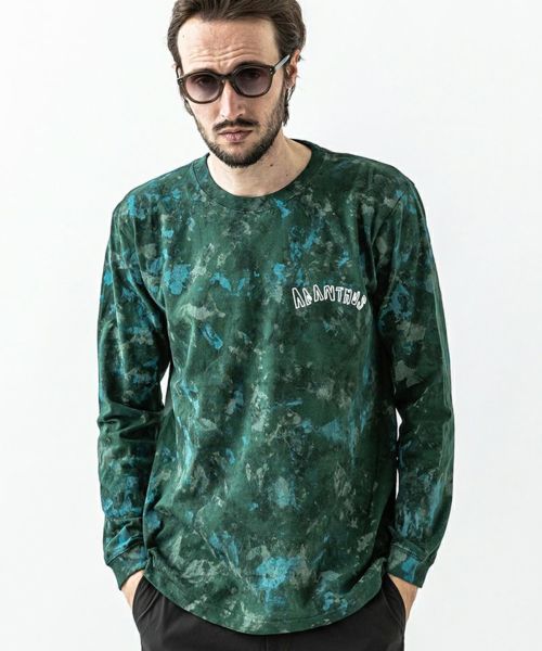 50%OFF【ACANTHUS(アカンサス)】Paint Camo L-S Tee Tシャツ(CT2110