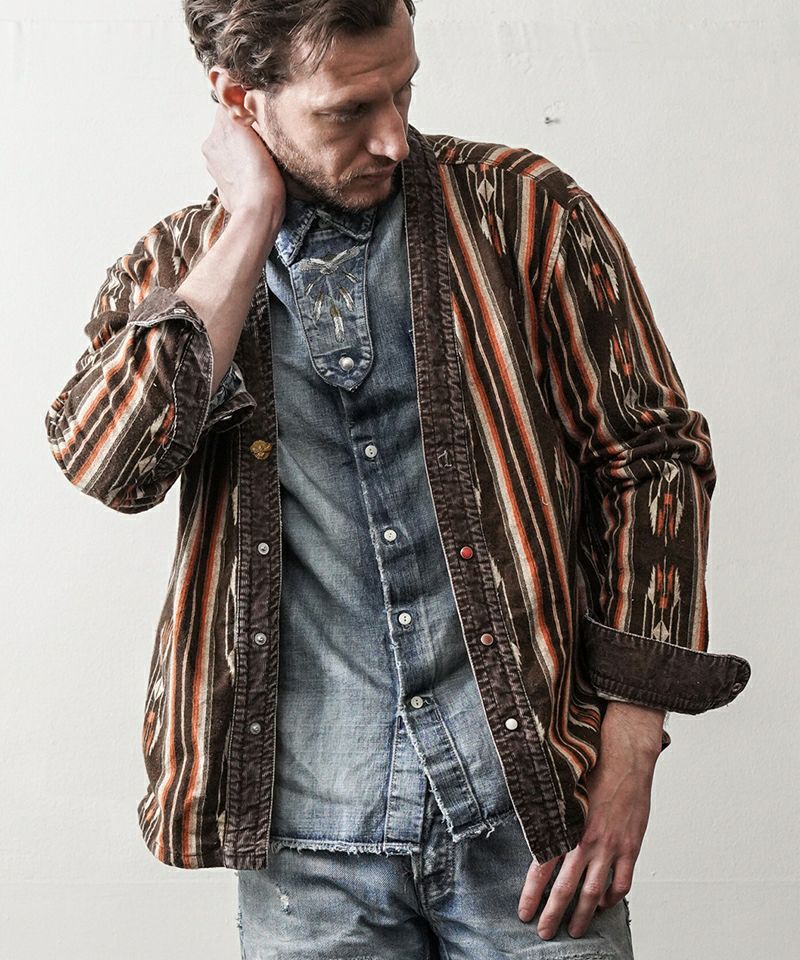 TMT(ティーエムティー)】SHAMAN CARDIGAN SHIRTS(NATIVE PATTERN