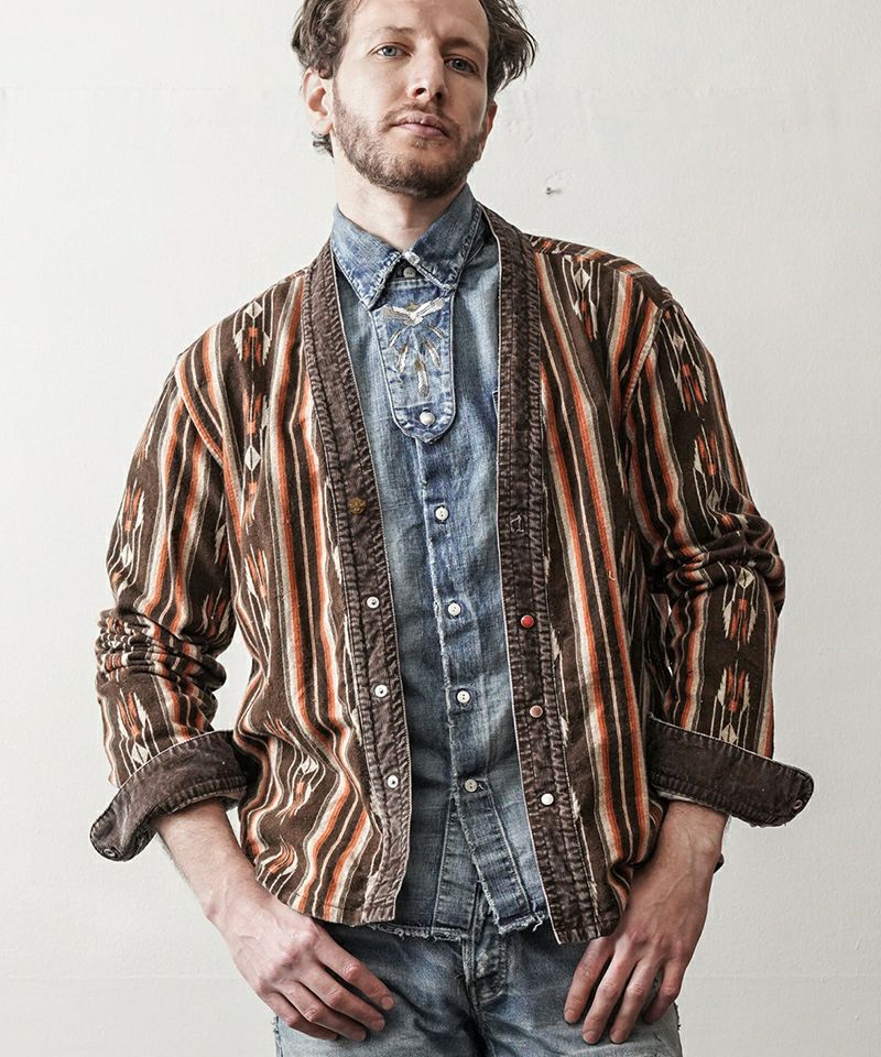 TMT(ティーエムティー)】SHAMAN CARDIGAN SHIRTS(NATIVE PATTERN