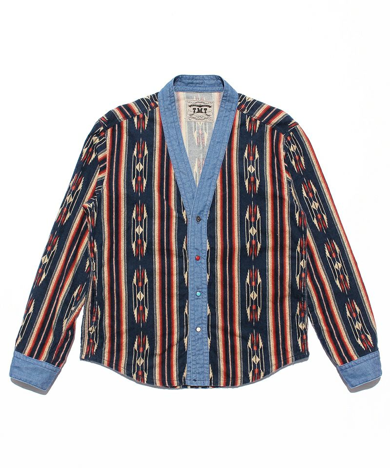 TMT(ティーエムティー)】SHAMAN CARDIGAN SHIRTS(NATIVE PATTERN