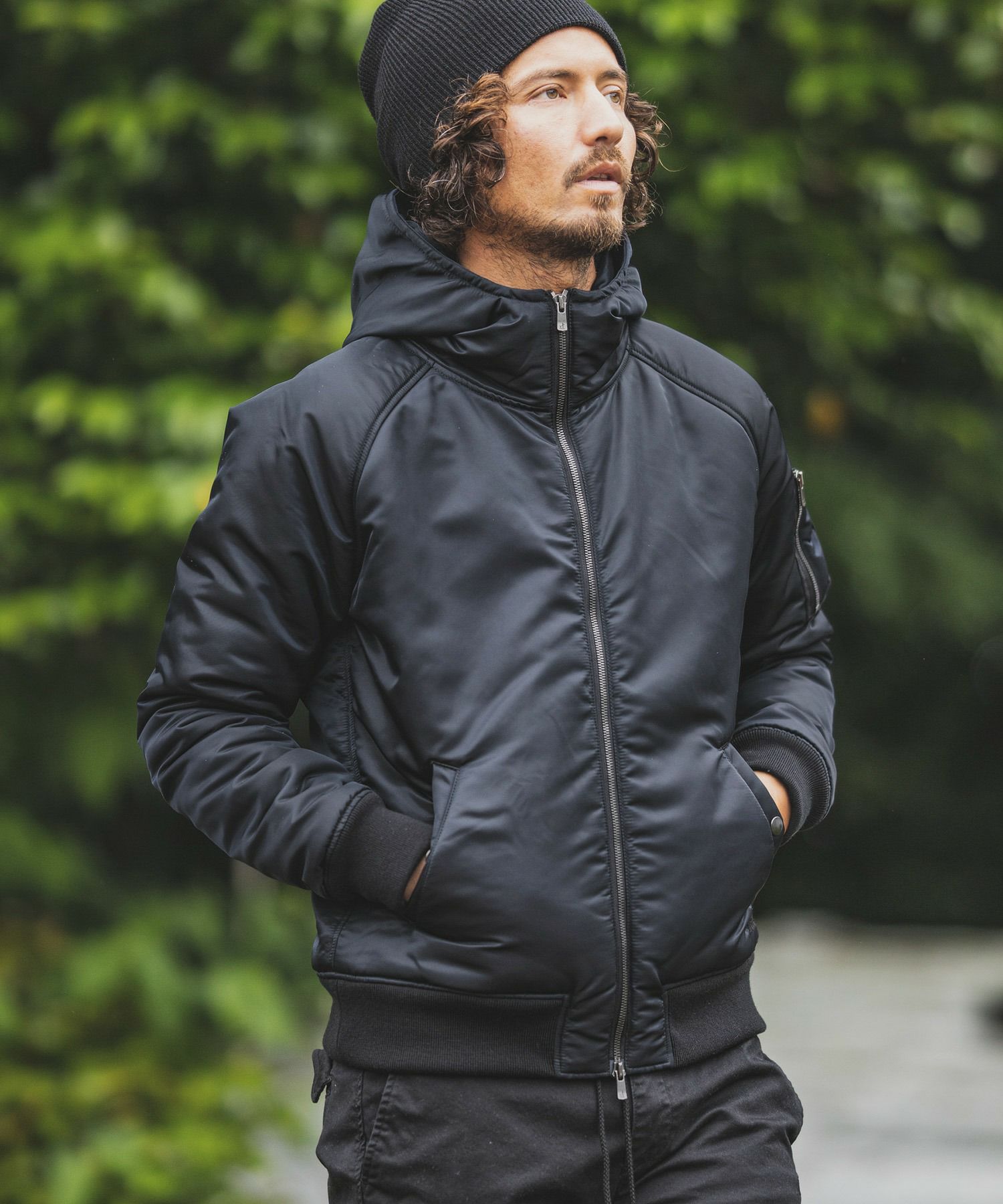 felkod(フィルコッド)】High Neck Hooded MA-1 Type Jacket ジャケット 