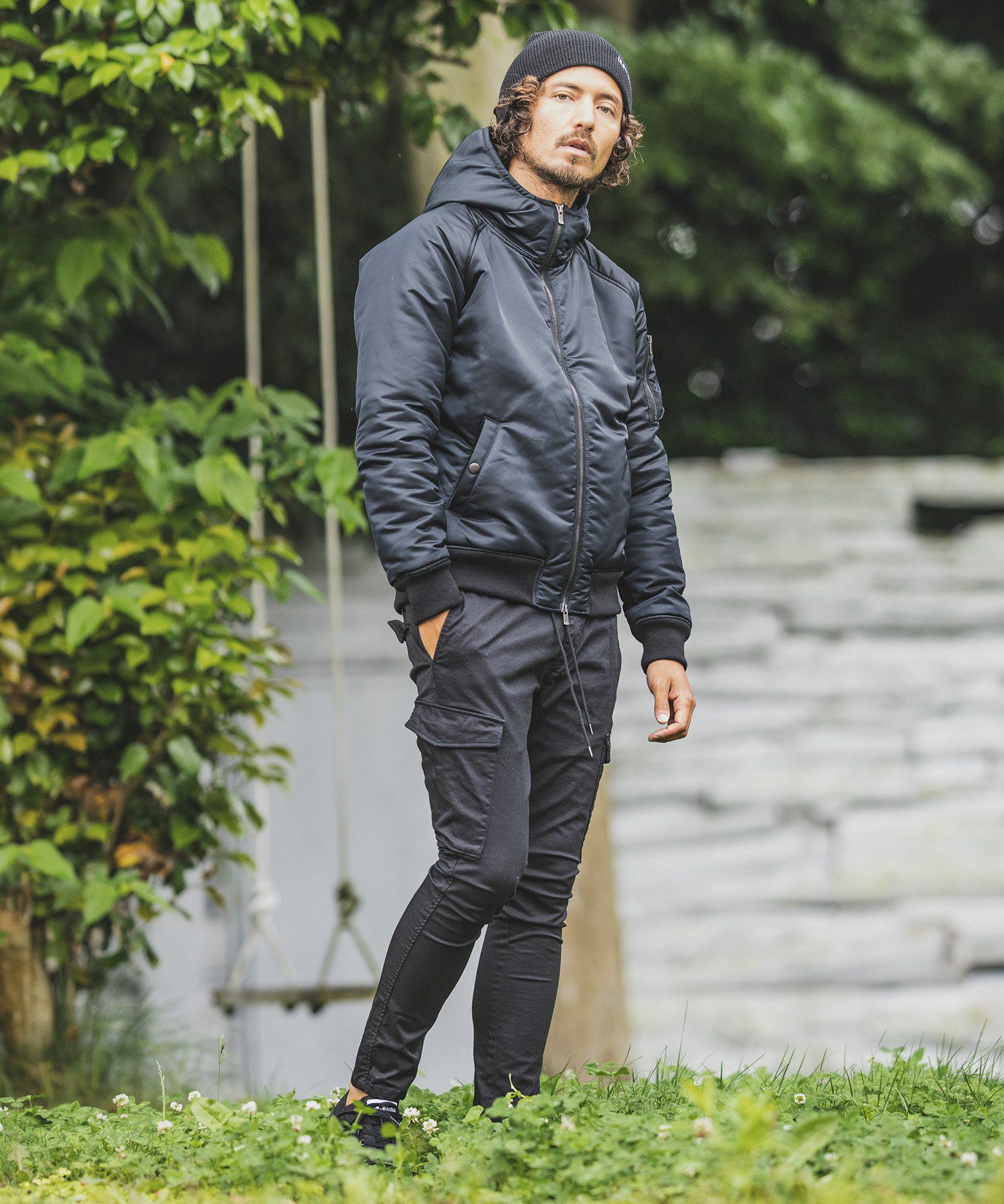 felkod(フィルコッド)】High Neck Hooded MA-1 Type Jacket ジャケット 