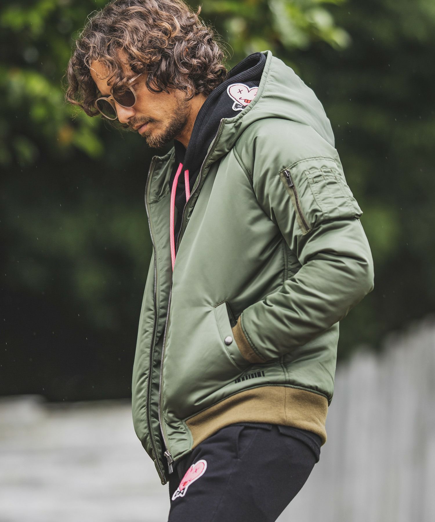 felkod(フィルコッド)】High Neck Hooded MA-1 Type Jacket ジャケット 