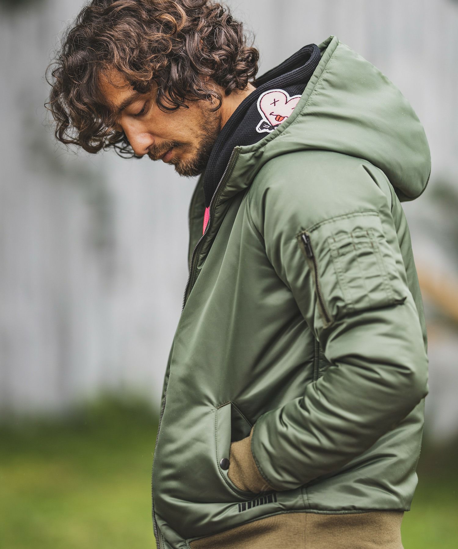 felkod(フィルコッド)】High Neck Hooded MA-1 Type Jacket ジャケット 