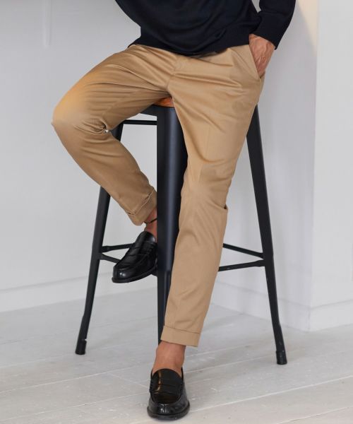 CAMBIO(カンビオ)】裾ダブルテーパードパンツ（チノver.）(CAPT-004