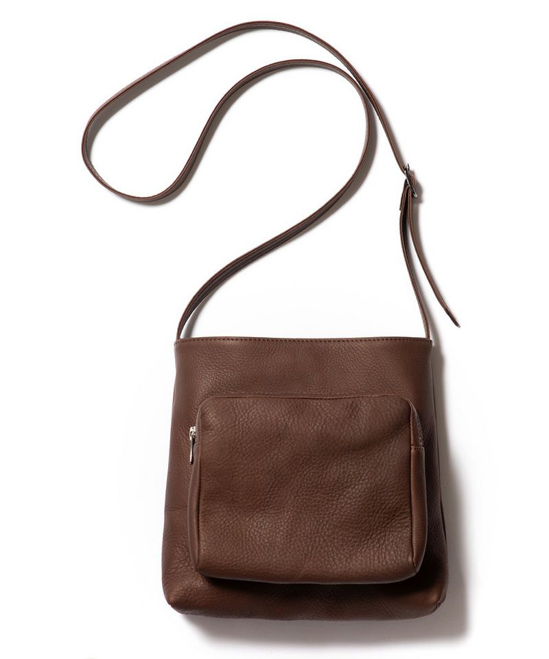 PROOF WASHABLE LEATHER -GUSSET POCKET  COMPACT SHOULDER BAG ショルダーバック(ME652) CAMBIO カンビオ
