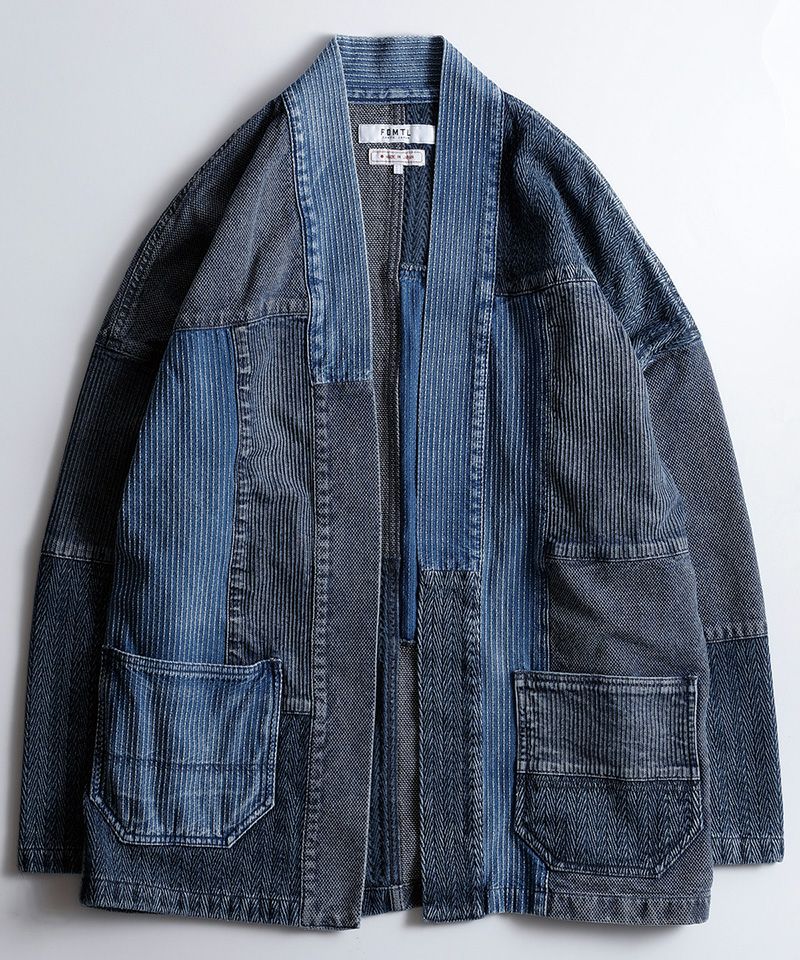 FDMTL(ファンダメンタル)】PATCHWORK HAORI JACKET 3YR WASH