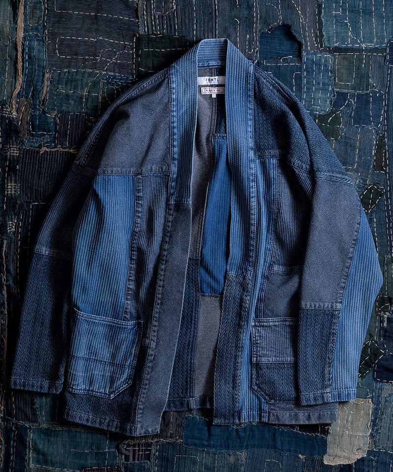 FDMTL(ファンダメンタル)】PATCHWORK HAORI JACKET 3YR WASH