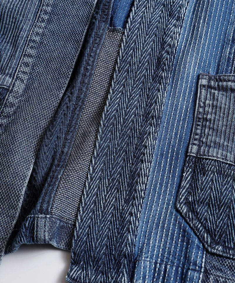 FDMTL(ファンダメンタル)】PATCHWORK HAORI JACKET 3YR WASH