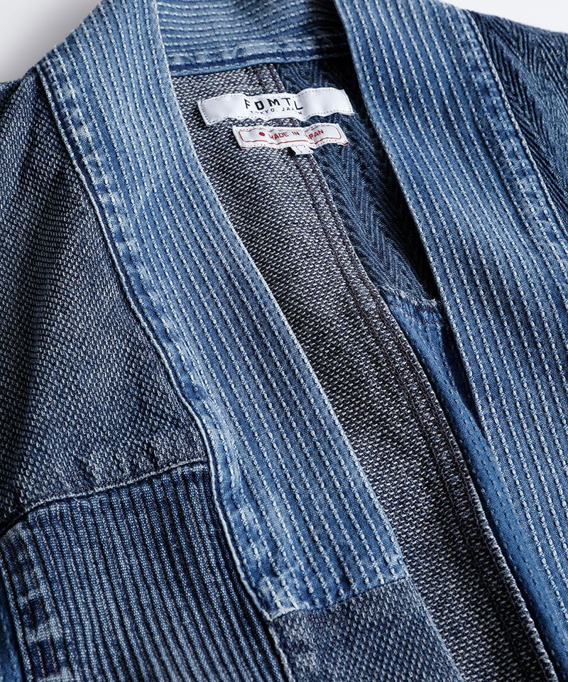 FDMTL(ファンダメンタル)】PATCHWORK HAORI JACKET 3YR WASH