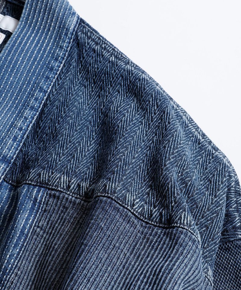 FDMTL(ファンダメンタル)】PATCHWORK HAORI JACKET 3YR WASH