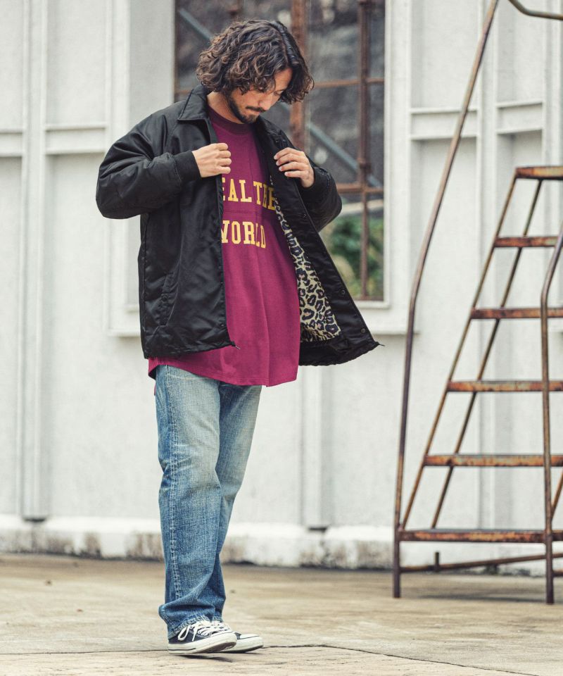 Marbles(マーブルズ)】RIB COACH JACKET (LEOPARD ) コーチジャケット