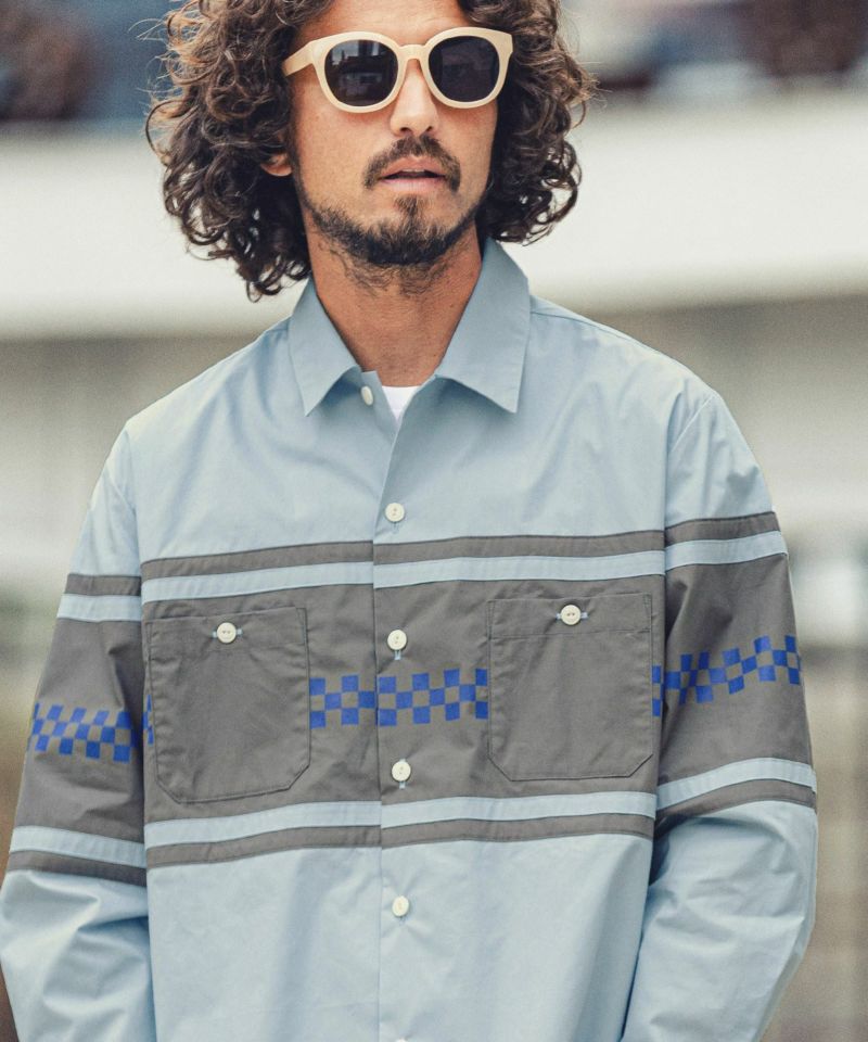 50%off【Marbles(マーブルズ)】BORDER WORK SHIRT ワークシャツ(MSH