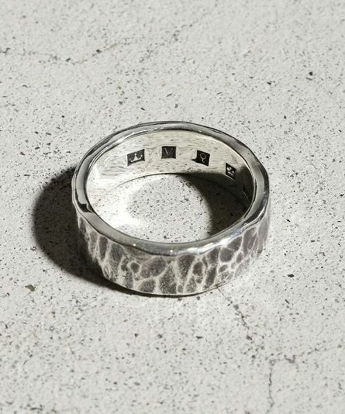 【VIVIFY(ビビファイ)】【予約販売ご注文から1ヶ月後出荷】Back Hallmarks Ring-Hammered finish-Middle 指輪(VFR-145)