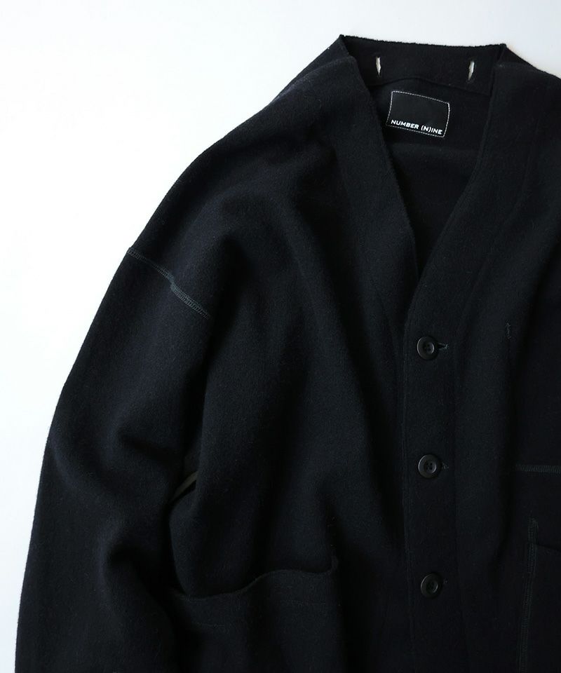 NUMBER NINE(ナンバーナイン)】SHRINK WOOL LINER LOOSE CARDIGAN