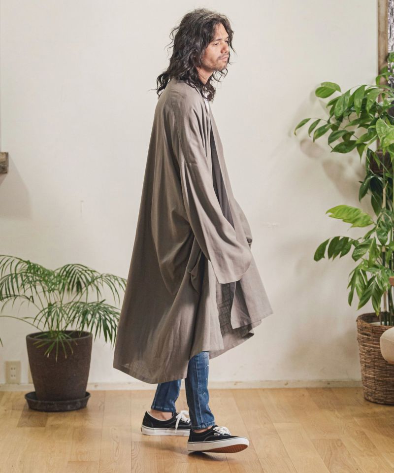 CAMBIO(カンビオ)】 KIMONO Like Long Sleeve Over Size Gown ガウン 