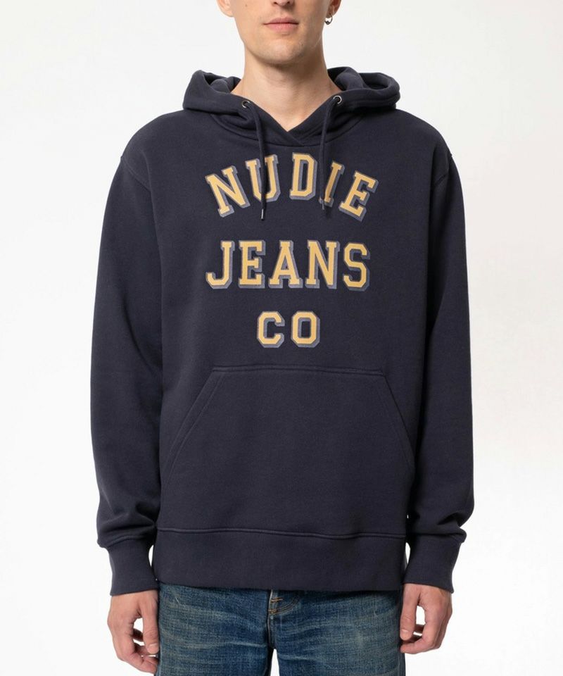 50%OFF【Nudie Jeans(ヌーディージーンズ)】Franke Nudie Jeans CO Navy パーカー(150512)