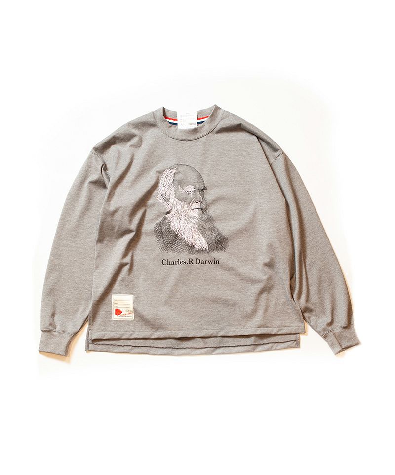 EMBROIDERY L/S TEE VER.CHARLES.R DARWIN | www.unimac.az