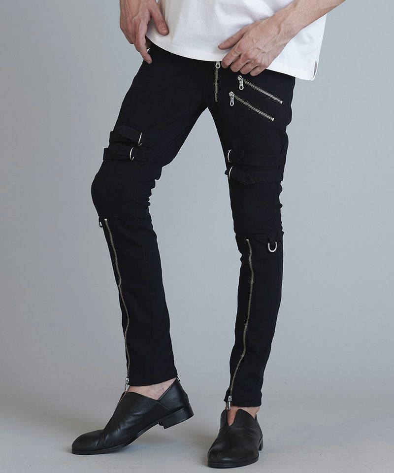 NO ID. パンツ NO ID. ノーアイディー シンセティックレザートラックサルエル