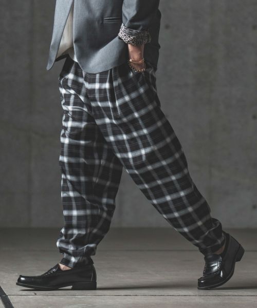 GLIMCLAP(グリムクラップ)】Plaid pattern balloon silhouette pants パンツ(12-134-gls-cc)  | CAMBIO カンビオ