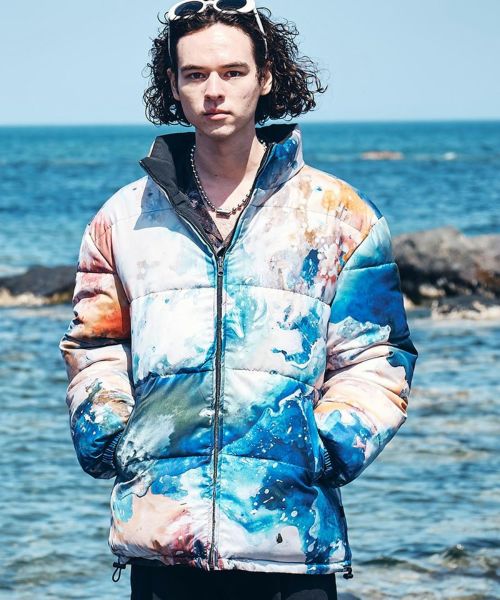 glamb(グラム)】Watercolor Puff JKT ウォーターカラーパフジャケット