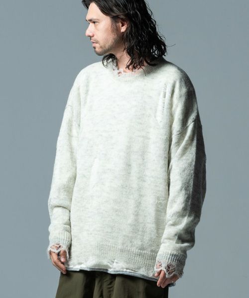 glamb(グラム)】Military Combination Knit ミリタリー