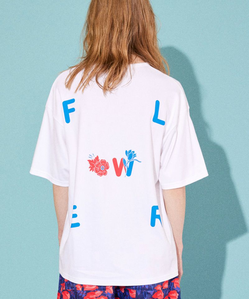 【rehacer(レアセル)】【予約販売7月上旬～中旬入荷】 Flower Logo Wide CS Tシャツ(01222000014)