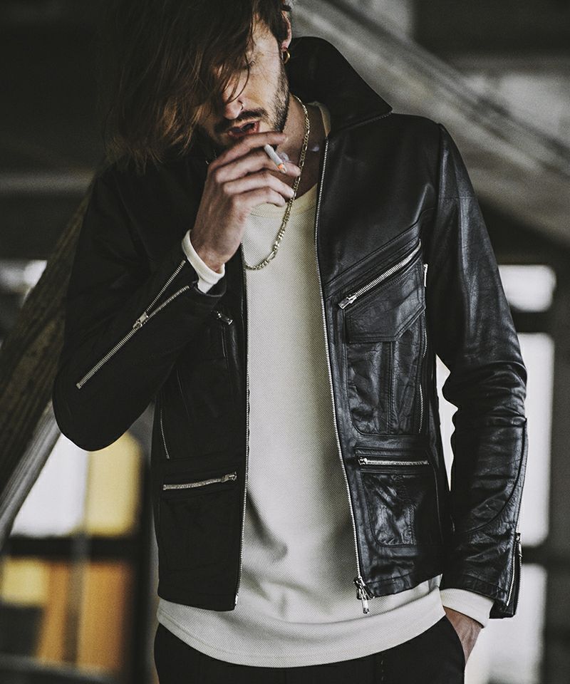 50%OFF【NO ID.(ノーアイディー)】ｷｯﾄﾞﾊﾞｯﾌｧﾛｰﾚｻﾞｰ70s-BLZ レザー 