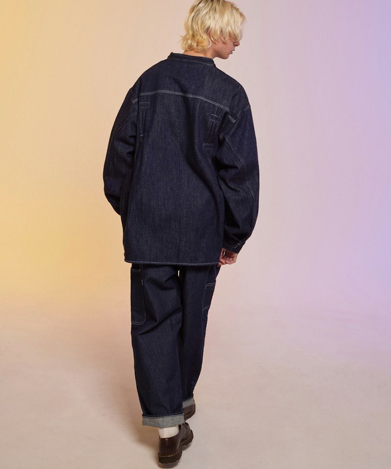 rehacer(レアセル)】Tuck Loose Denim Shirt Jacket シャツジャケット