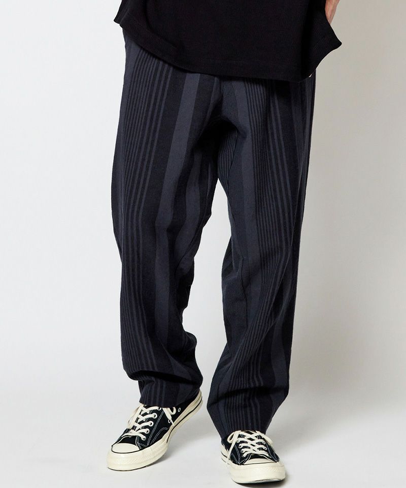 rehacer(レアセル)】東炊き Random Stripe Wide Pants ワイドパンツ