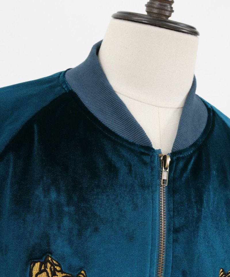 CAMBIO(カンビオ)】Tiger Embroidery Velor Souvenir Jacket 