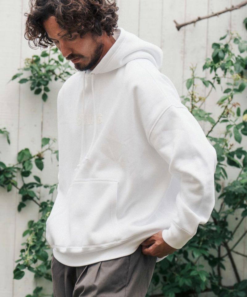 ⭐️新品未使用　ALBOVE イヴパーカー　ホワイト CAMBIO(カンビオ)】盛りプリントプルパーカー（SWAG）(2202020MCB