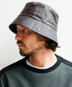 【CAMBIO(カンビオ)】Synthetic Leather Bucket Hat ハット(OP-222 