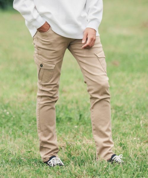 CAMBIO(カンビオ)】Back Fleece Tapered Cargo Pants カーゴパンツ