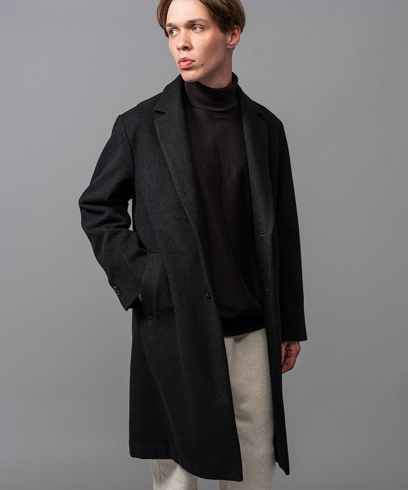 MROLIVE(ミスターオリーブ)】SOFT WOOL MOSSER -CHESTERFIELD COAT 