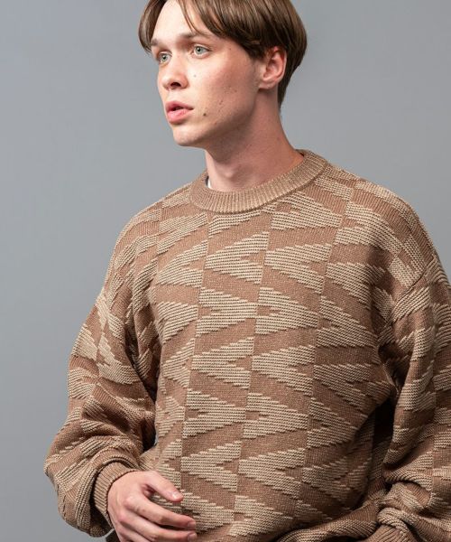 60%off【MROLIVE(ミスターオリーブ)】12G GEOMETRIC JACQUARD -RELAX