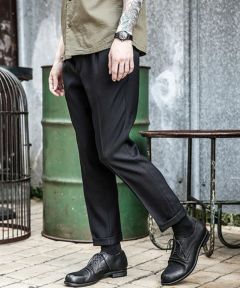 MROLIVE(ミスターオリーブ)】RETORO POLYESTER TWILL -ONE PLEATS STA