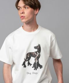 MROLIVE(ミスターオリーブ)】DOG DOGS INK JET PRINT -GREAT DANE T