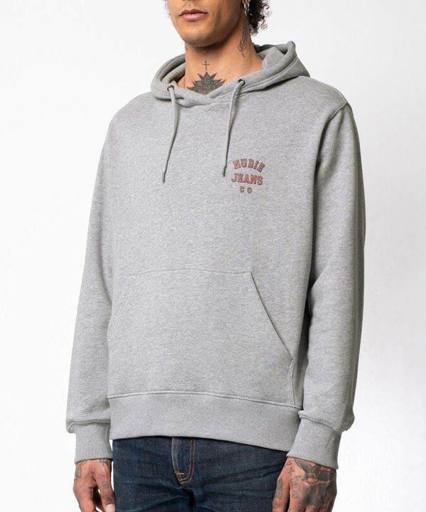 60%off【Nudie Jeans(ヌーディージーンズ)】Franke-Logo-Hoodie