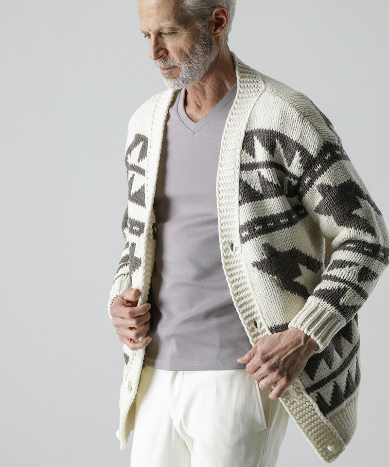 60%OFF【AKM】NO COLLAR COWICHAN カーディガン(K219-WAC007) | CAMBIO 
